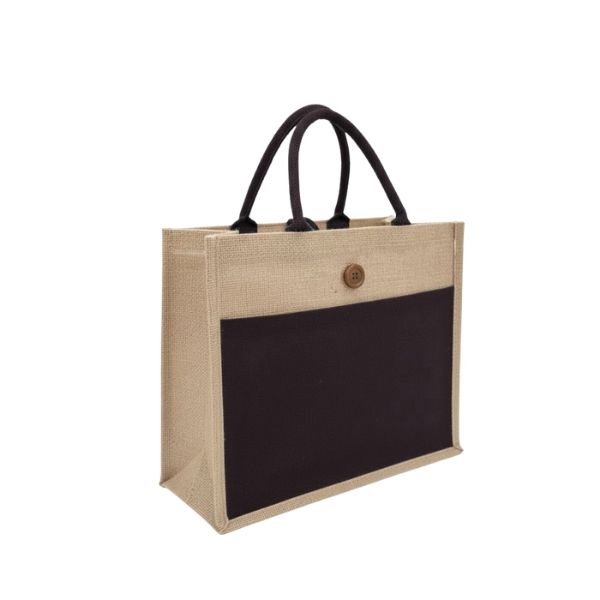 Jute Cnavas Bags with Button